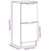 vidaXL Sideboards 2 Stk. Altholz-Optik 30x30x70 cm Holzwerkstoff