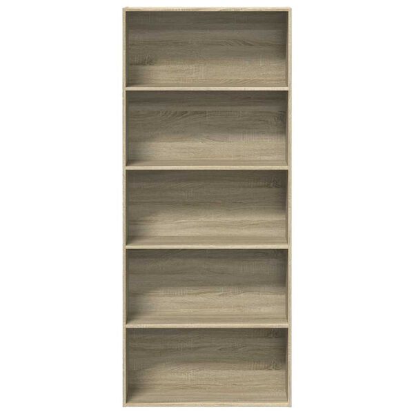 vidaXL B&uuml;cherregal Sonoma-Eiche 80x30x189 cm Holzwerkstoff