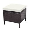 vidaXL 4-tlg. Garten-Lounge-Set mit Auflagen Poly Rattan Braun