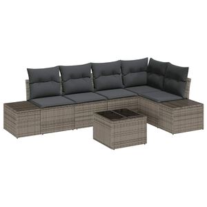 vidaXL Gartensofa-set mit Speicher Hellgrau Poly-Rattan