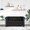 vidaXL Chesterfield-Sofa 2-Sitzer Kunstleder Schwarz