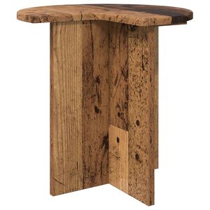 vidaXL Beistelltisch mit Speicher Altholz &Oslash; 39 x 38 cm Holzwerkstoff