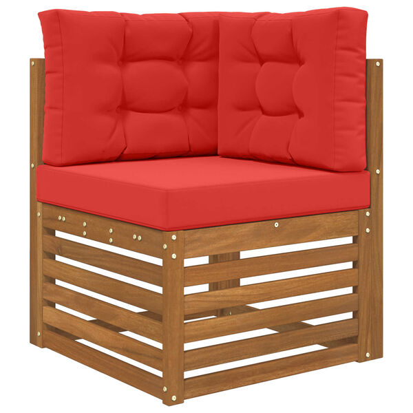 vidaXL Sofakissen f&uuml;r drau&szlig;en 3 pcs Rot Polyester