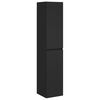 vidaXL Wandmontierter Badezimmerschrank Schwarz 33 x 34,5 x 160 cm