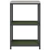 vidaXL K&uuml;chenaufbewahrung mit Regal Olive Gr&uuml;n 60 x 50 x 92 cm Stahl