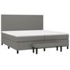 vidaXL Boxspringbett mit Matratze Dunkelgrau 200x200 cm Stoff