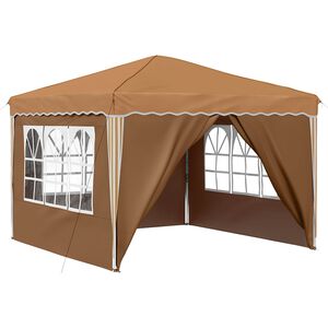 vidaXL Pop-up Partyzelt 288 x 288 x 245 cm Beige Oxford-Stoff