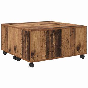 vidaXL Couchtisch mit Schubladen Altholz 75 x 75 x 38 cm Holzwerkstoff