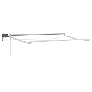 vidaXL Manual Awning Frame with Solar LED 3 x 2 m Wei&szlig;