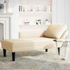 vidaXL Chaiselongue mit Kissen Creme Cordstoff