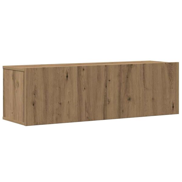 vidaXL 8-tlg. TV-Schrank-Set Wandmontage Artisan-Eiche Holzwerkstoff