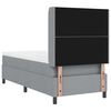 vidaXL Boxspringbett mit Matratze Hellgrau 200 x 100 cm Stoff