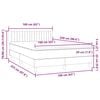 vidaXL Boxspringbett mit Matratze & LED Schwarz 160x220 cm Samt