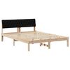 vidaXL Bettgestell Braun und Schwarz 140 x 200 cm Massivholz Kiefer
