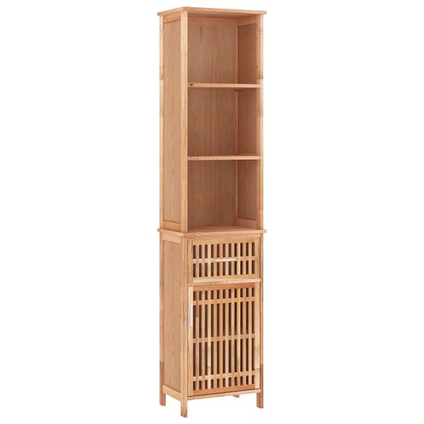 vidaXL Badschrank 42x29x182 cm Massivholz Nussbaum