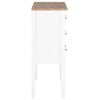 vidaXL Sideboard Weiß 54x30x80 cm Massivholz
