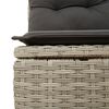 vidaXL Garten-Sofa-Set mit Kissen 6 pcs Hellgrau und Dunkelgrau