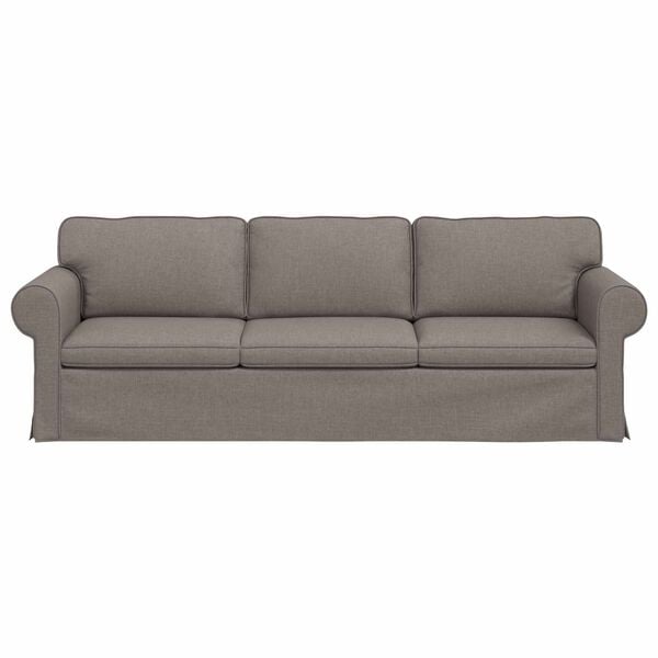 vidaXL Sofa 210cm Taupe Metall