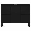 vidaXL Badschrank Schwarz 80x33x60 cm Holzwerkstoff