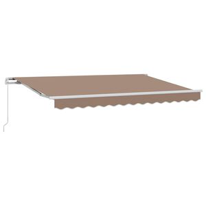 vidaXL Ausziehbare Markise Taupe 400 x 300 cm Polyester und Aluminium
