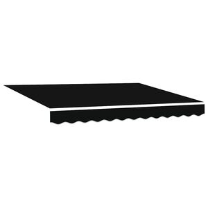 vidaXL Markisenersatzstoff Schwarz 3 x 2,5 m Polyester