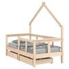 vidaXL Kinderbett mit Schubladen 70x140 cm Massivholz Kiefer