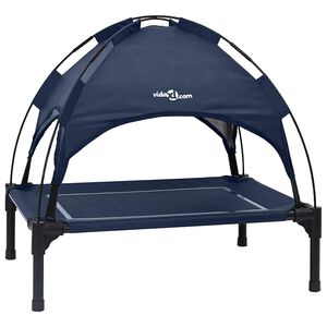 vidaXL Hundebett Marineblau 63 x 49,5 x 60 cm Stahl