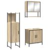 vidaXL Badezimmerm&ouml;bel Set 3 pcs Braun 60 x 30 x 60 cm Holzwerkstoff