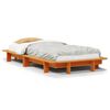 vidaXL Massivholzbett ohne Matratze Wachsbraun 90x190 cm Kiefernholz