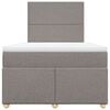 vidaXL Boxspringbett mit Matratze Taupe 120x190 cm Stoff