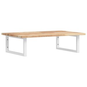 vidaXL Waschbeckenregal Wandmontage Stahl und Akazienholz