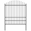 vidaXL Gartenzaun Woerden mit Speerspitze Stahl 170 x 200 cm Schwarz