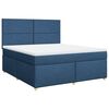 vidaXL Boxspringbett mit Matratze Blau 180x200 cm Stoff