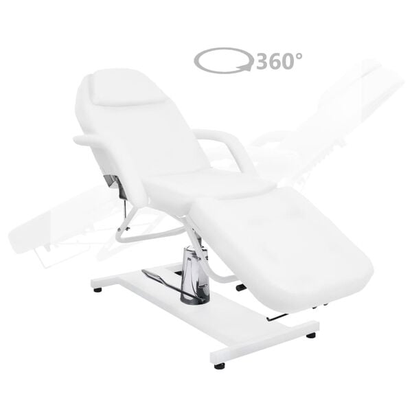 vidaXL Massagetisch Weiß 180x62x(87-112) cm