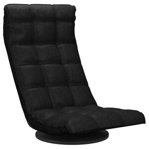 vidaXL Bodenstuhl Drehbar Schwarz Stoff