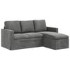 vidaXL Sofa Dunkelgrau 178 x 134 x 80 cm Samt