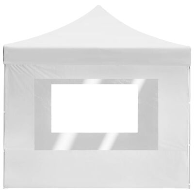 vidaXL Profi-Partyzelt Faltbar mit Wänden Aluminium 4,5×3m Weiß