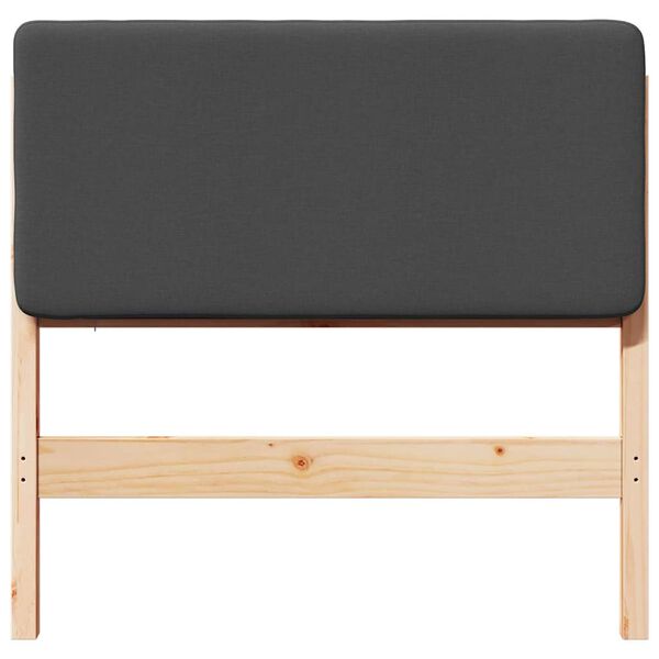 vidaXL Gepolstertes Kopfteil mit Kopfteil Braun und Dunkelgrau 80 cm