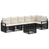 vidaXL Gartensofa-set 7 pcs Schwarz Poly-Rattan