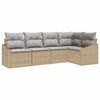 vidaXL Gartensofa-set 5 stk. Beige und Hellgrau Poly-Rattan