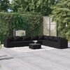 vidaXL 9-tlg. Garten-Lounge-Set mit Kissen Poly Rattan Schwarz