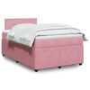 vidaXL Boxspringbett mit Matratze Rosa 120x190 cm Samt