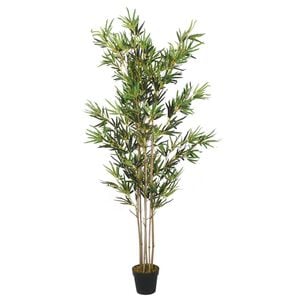 vidaXL Bambusbaum K&uuml;nstlich 1380 Bl&auml;tter 200 cm Gr&uuml;n