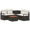vidaXL Sofa Set 6 stk. Schwarz und Cremewei&szlig; 55 x 55 x 37 cm