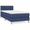vidaXL Boxspringbett mit Matratze Blau 90x190 cm Stoff
