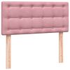 vidaXL Boxspringbett mit Matratze Rosa 100x220 cm Samt