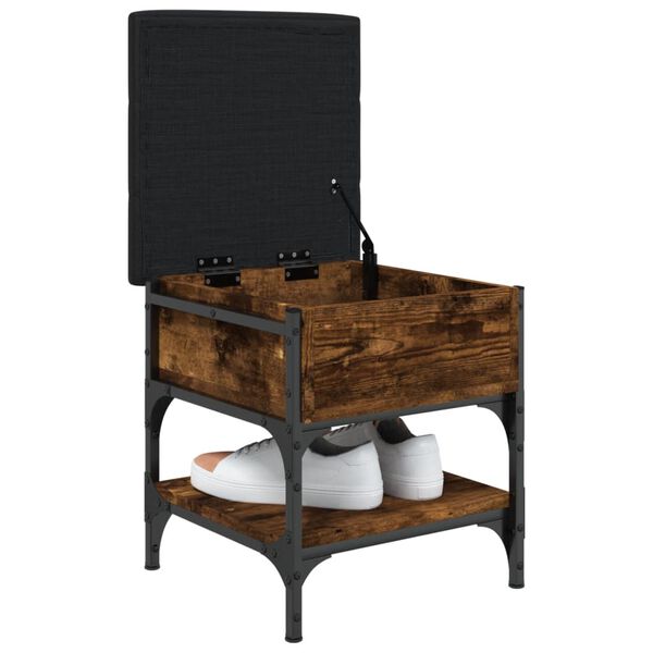 vidaXL Schuhbank Räuchereiche 42x42x45 cm Holzwerkstoff