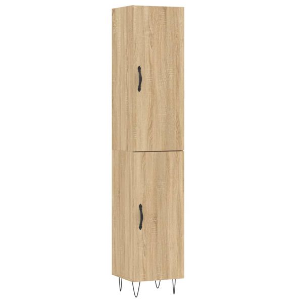 vidaXL Highboard Sonoma-Eiche 34,5x34x180 cm Holzwerkstoff