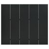 vidaXL 5-tlg. Raumteiler Schwarz 200x180 cm Stahl