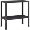 vidaXL Pflanztisch 80 x 40 x 80 cm Pulverbeschichteter Stahl Schwarz